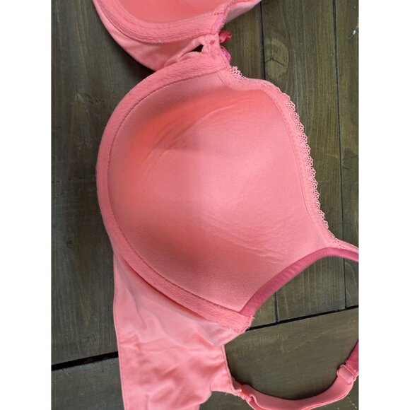 Victorias Secret Body By Victoria Demi Bra 32DD Pink With Lace & Charm Accent - Picture 5 of 7